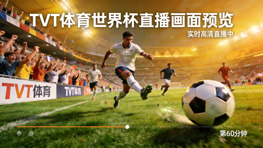 TVT体育世界杯直播画面预览，显示高清足球比赛现场